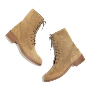 Madewell foothill lace-up boot in suede